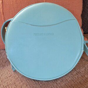 Portland Leather Goods Mint Smooth Leather Large Circle Crossbody Bag